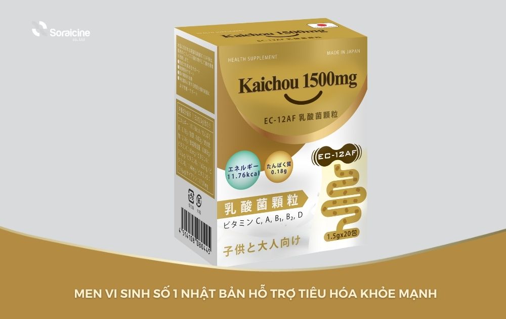 Kaichou 1500mg - Men vi sinh số 1 Nhật Bản hỗ trợ tiêu hóa khỏe mạnh