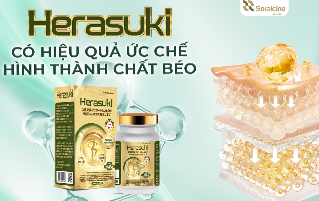 Herasuki có hiệu quả ức chế hình thành chất béo