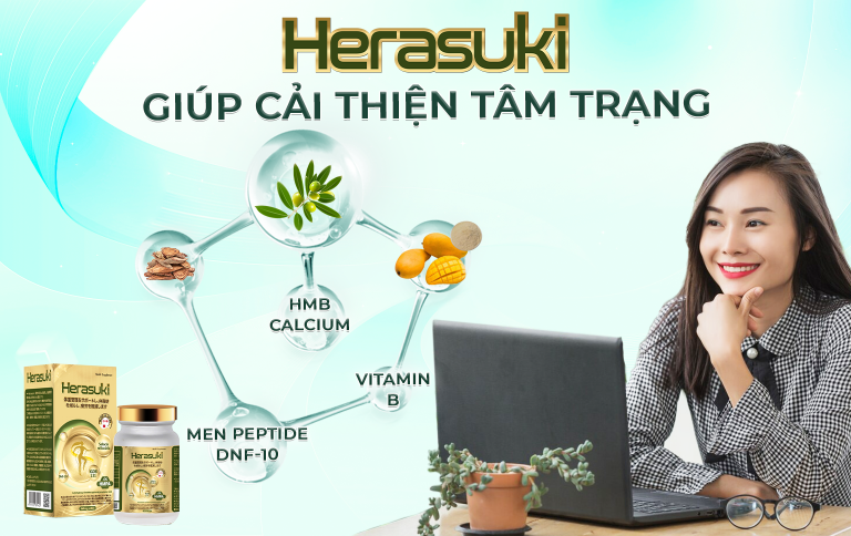 Các thành phần tự nhiên có trong Herasuki giúp cải thiện tâm trạng